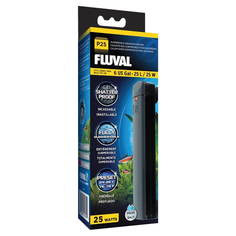 Fluval Pre Set Submersible Aquarium Fish Tank Heaters P25 25w - Real Aquatics