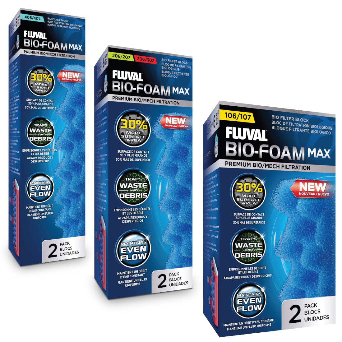 Fluval Pre-Filter Media Pads Bio-Foam MAX