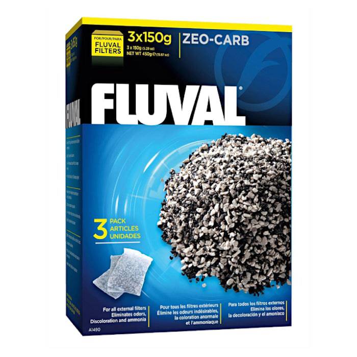 Fluval Filter Media ZEO-CARB 3 x 150g - Real Aquatics