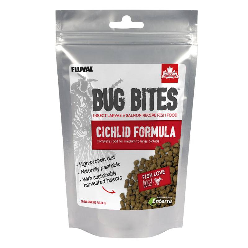 Fluval Bug Bites Insect Formula Fish Food Cichlid Pellets 100g - Real Aquatics