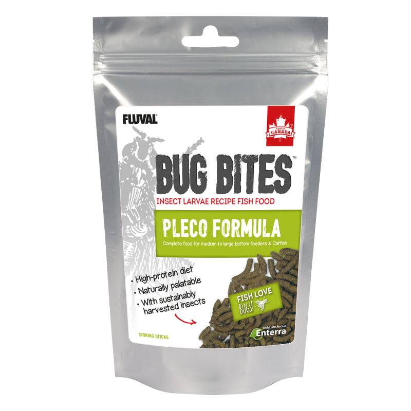 Fluval Bug Bites Insect Formula Fish Food Pleco Sticks 130g - Real Aquatics