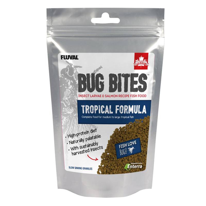 Fluval Bug Bites Insect Formula Fish Food Tropical Granules 125g - Real Aquatics