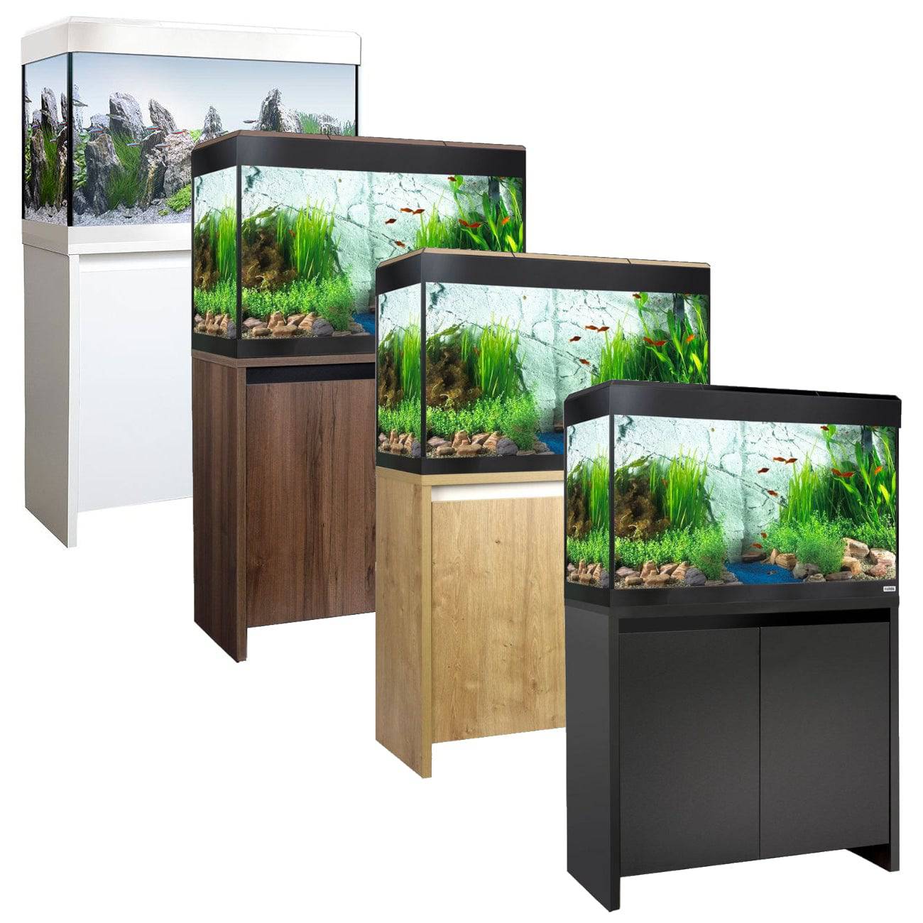 Fluval Roma 125 Aquarium & Cabinet with Bluetooth LED Lighting 4 Colours - Real Aquatics