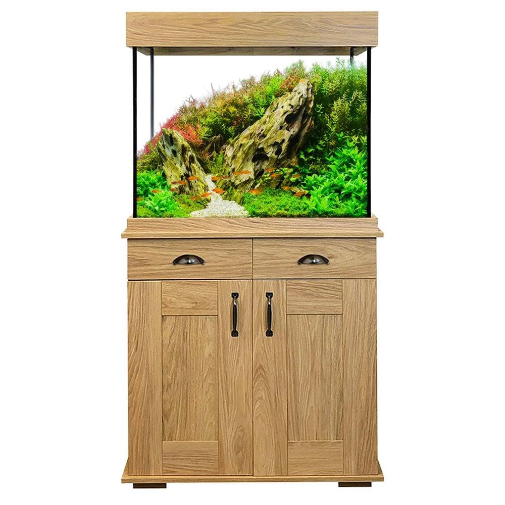 Fluval Shaker 168L Aquarium Fish Tank & Cabinet Hampshire Oak - Real Aquatics