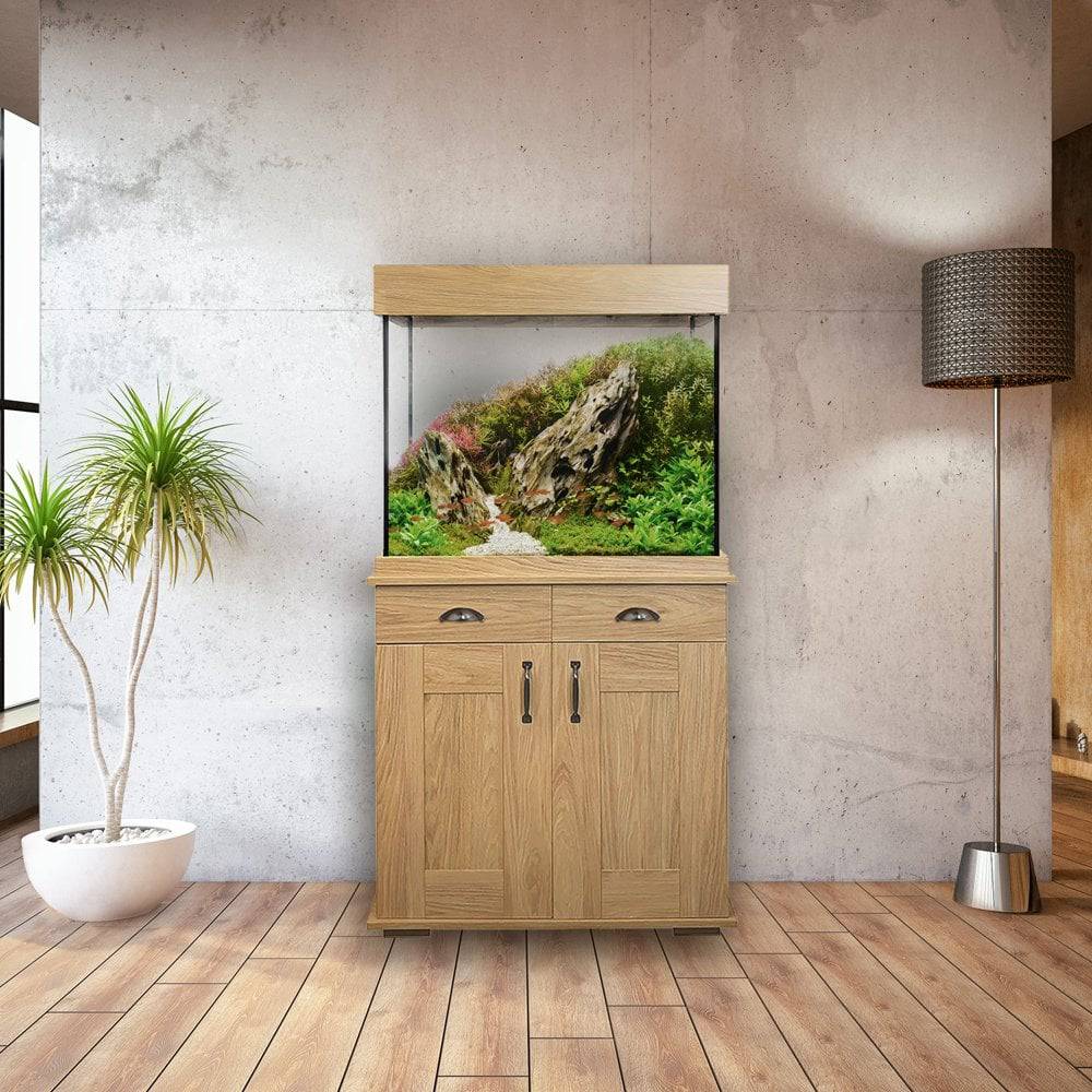 Fluval Shaker 168L Aquarium Fish Tank & Cabinet Hampshire Oak - Real Aquatics