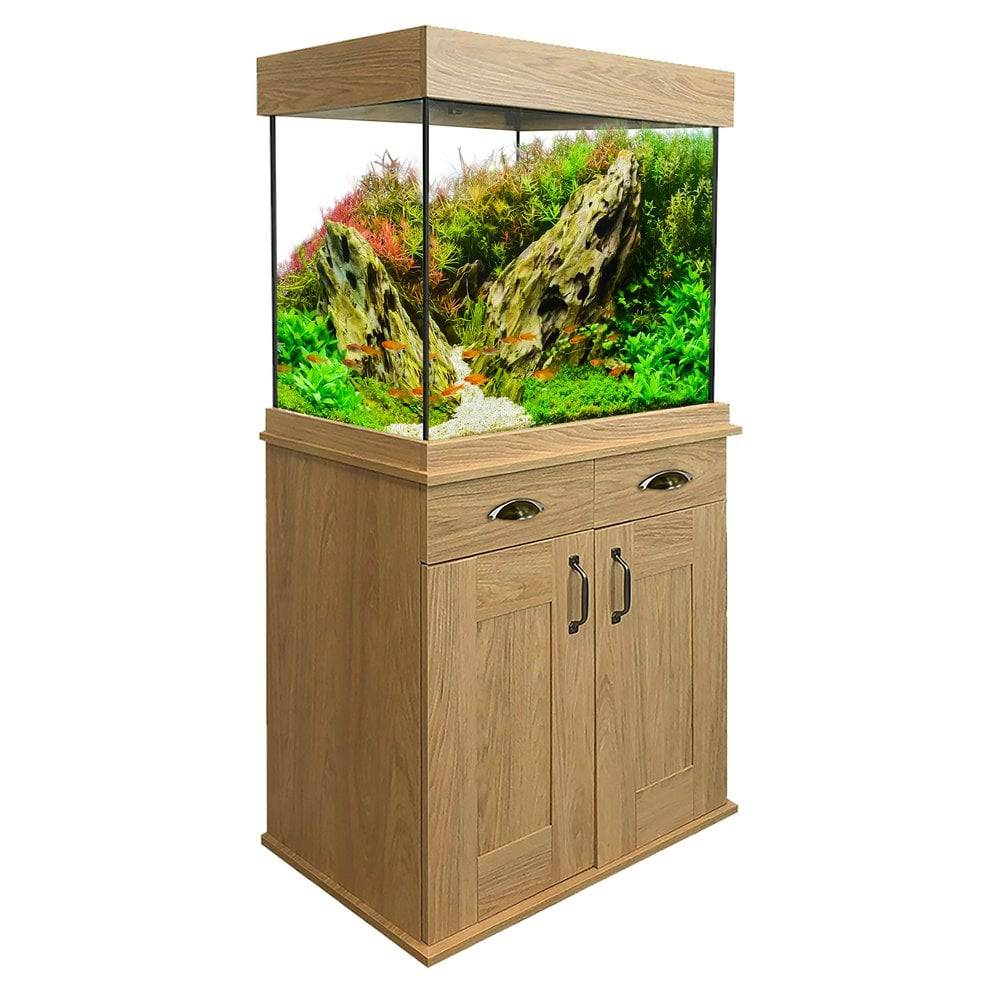 Fluval Shaker 168L Aquarium Fish Tank & Cabinet Hampshire Oak - Real Aquatics