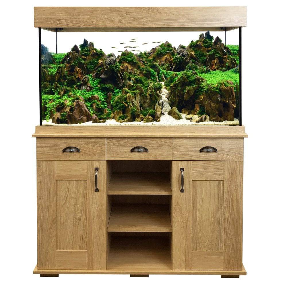 Fluval Shaker 252L Aquarium Fish Tank & Cabinet Hampshire Oak