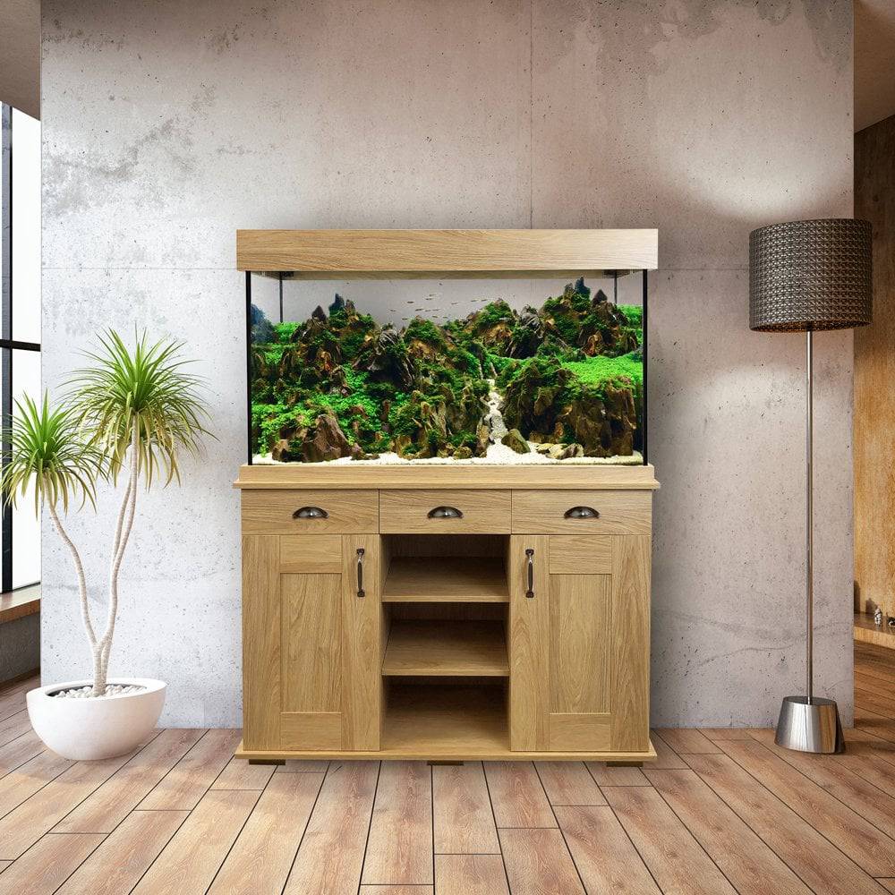 Fluval Shaker 252L Aquarium Fish Tank & Cabinet Hampshire Oak