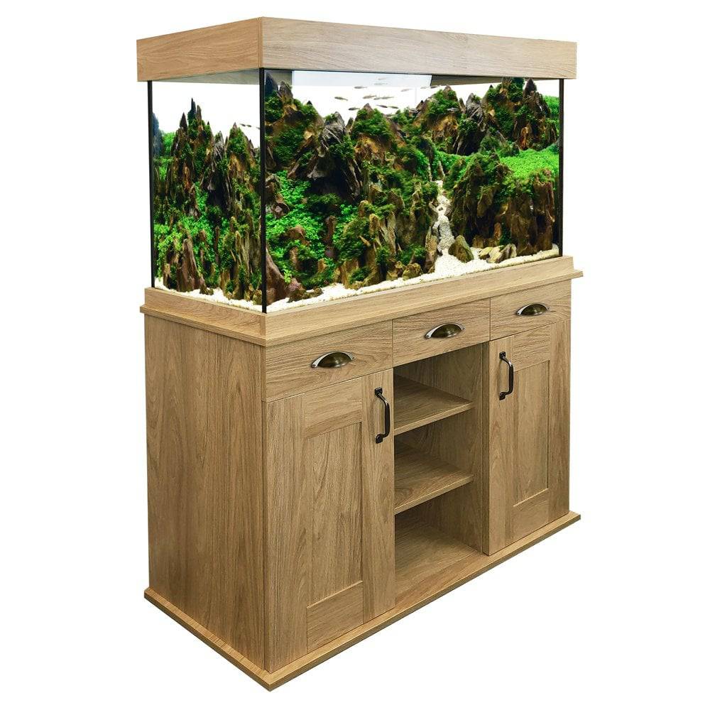 Fluval Shaker 345L Aquarium Fish Tank & Cabinet Hampshire Oak - Real Aquatics