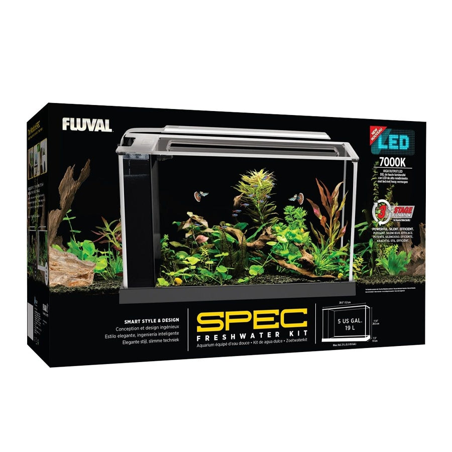 Fluval Spec 19L Nano Aquarium Kit – Black