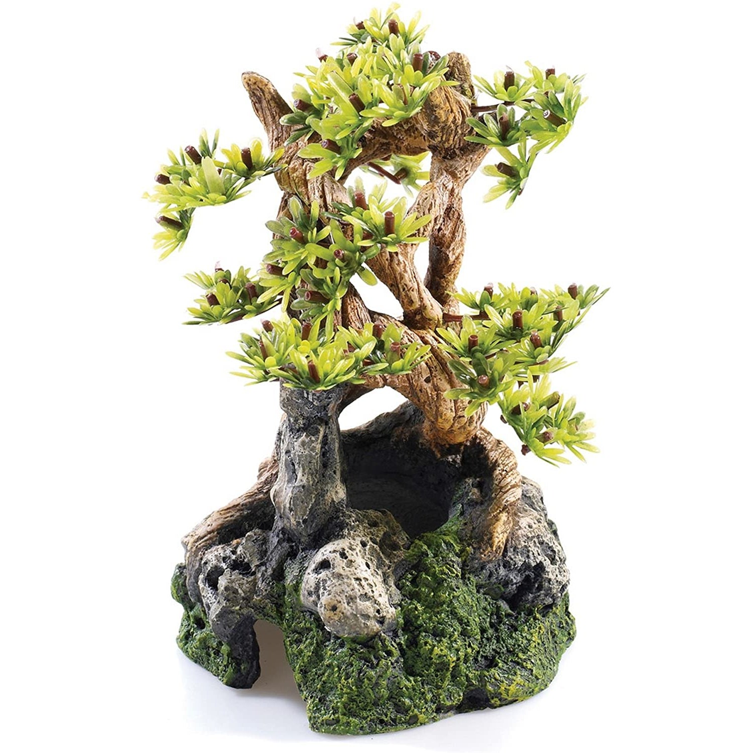 Classic Aquatics Bonsai on Rocks Ornament