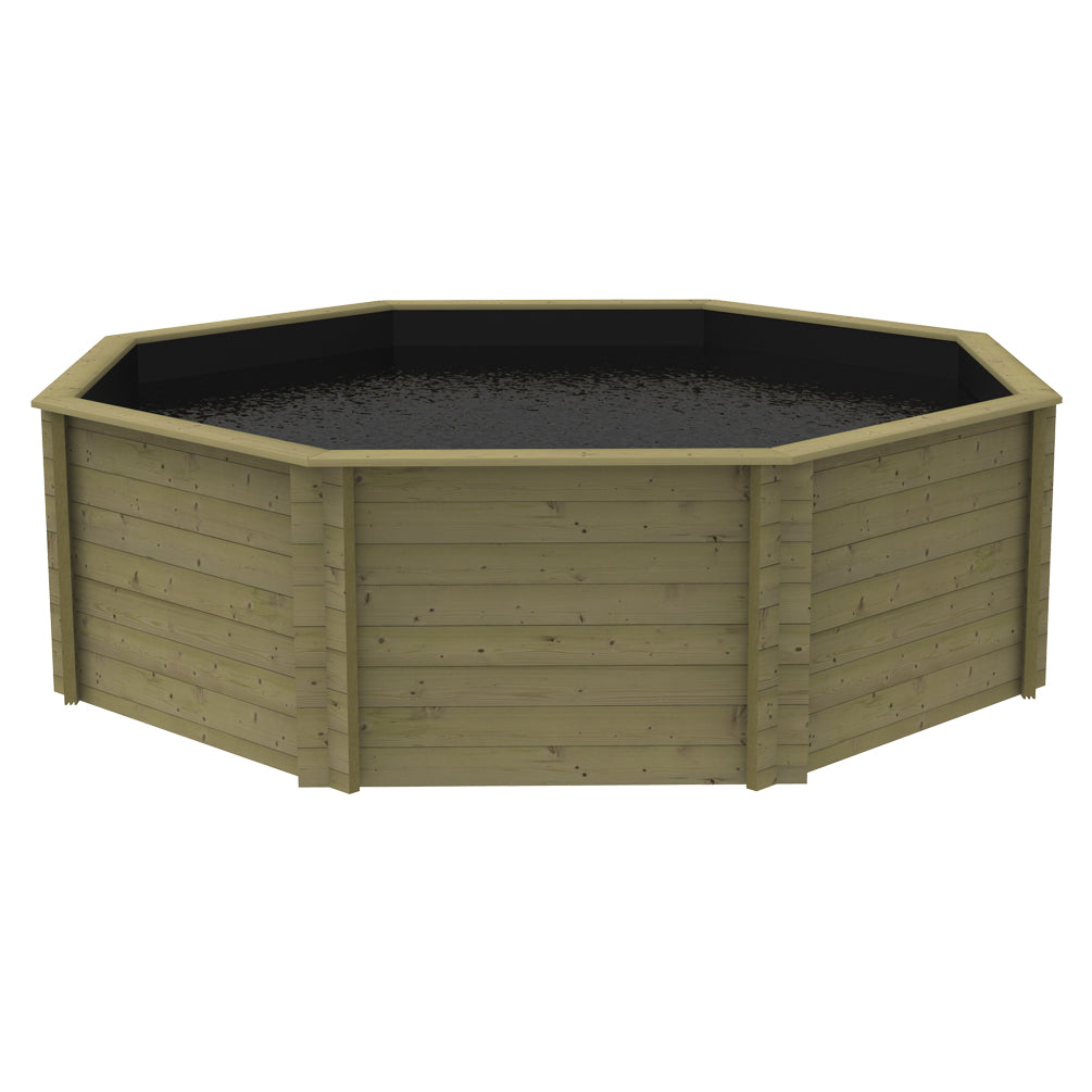 The Garden Timber Company Wooden Fish Ponds 12ft Octagonal 1099mm Height 10976L