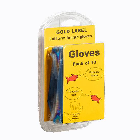 Gold Label Full Arm Length Protective Gloves - pack of 10 - Real Aquatics