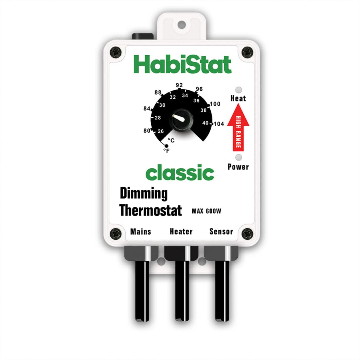 Habistat Thermostats Heat Dimming Hi-Range 600w 2 Colours - Real Aquatics