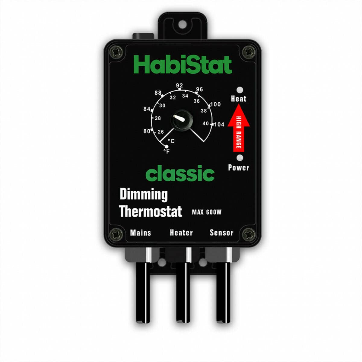 Habistat Thermostats Heat Dimming Hi-Range 600w 2 Colours - Real Aquatics