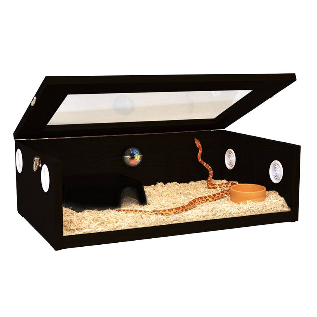 HabiStat Hatchling Snake Complete Starter Kit Black Terrainium - Real Aquatics