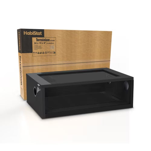 HabiStat Black Terrainium for Snakes & Reptiles 24" - 36" 3 Sizes