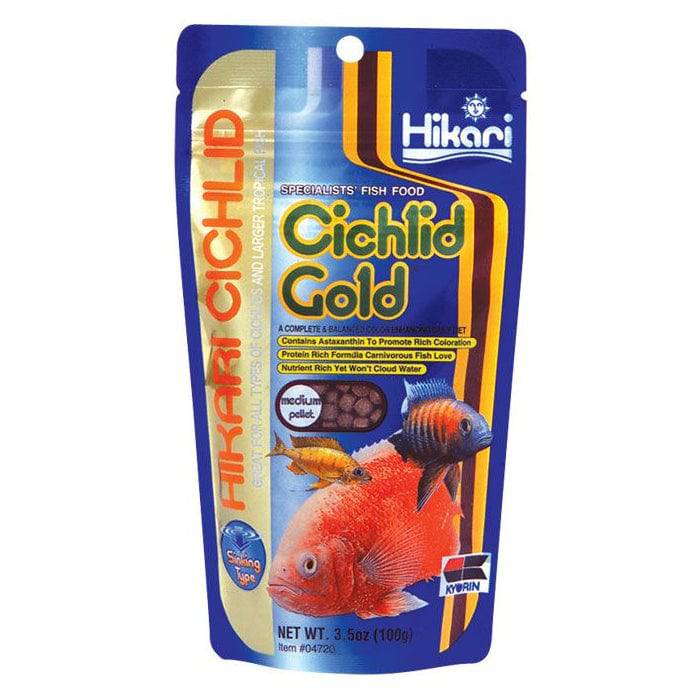 Hikari Cichlid Gold Sinking Fish Food MEDIUM Pellets 100/342g - Real Aquatics