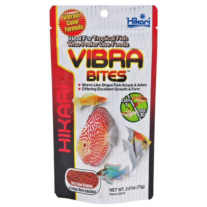 Hikari Tropical Fish Food Vibra Bites Bloodworm Sticks 35/73/280g - Real Aquatics