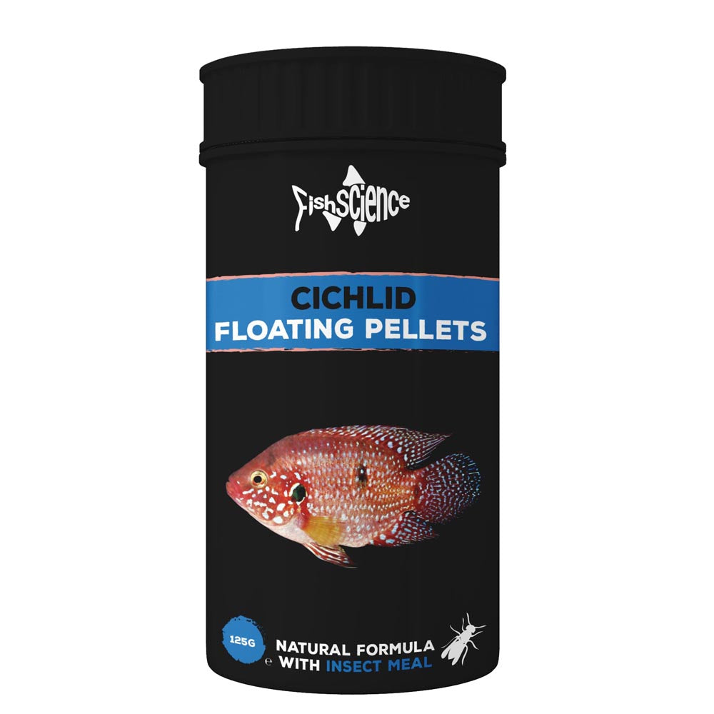 Fish Science Cichlid Floating Pellets Insect Based Food 125g