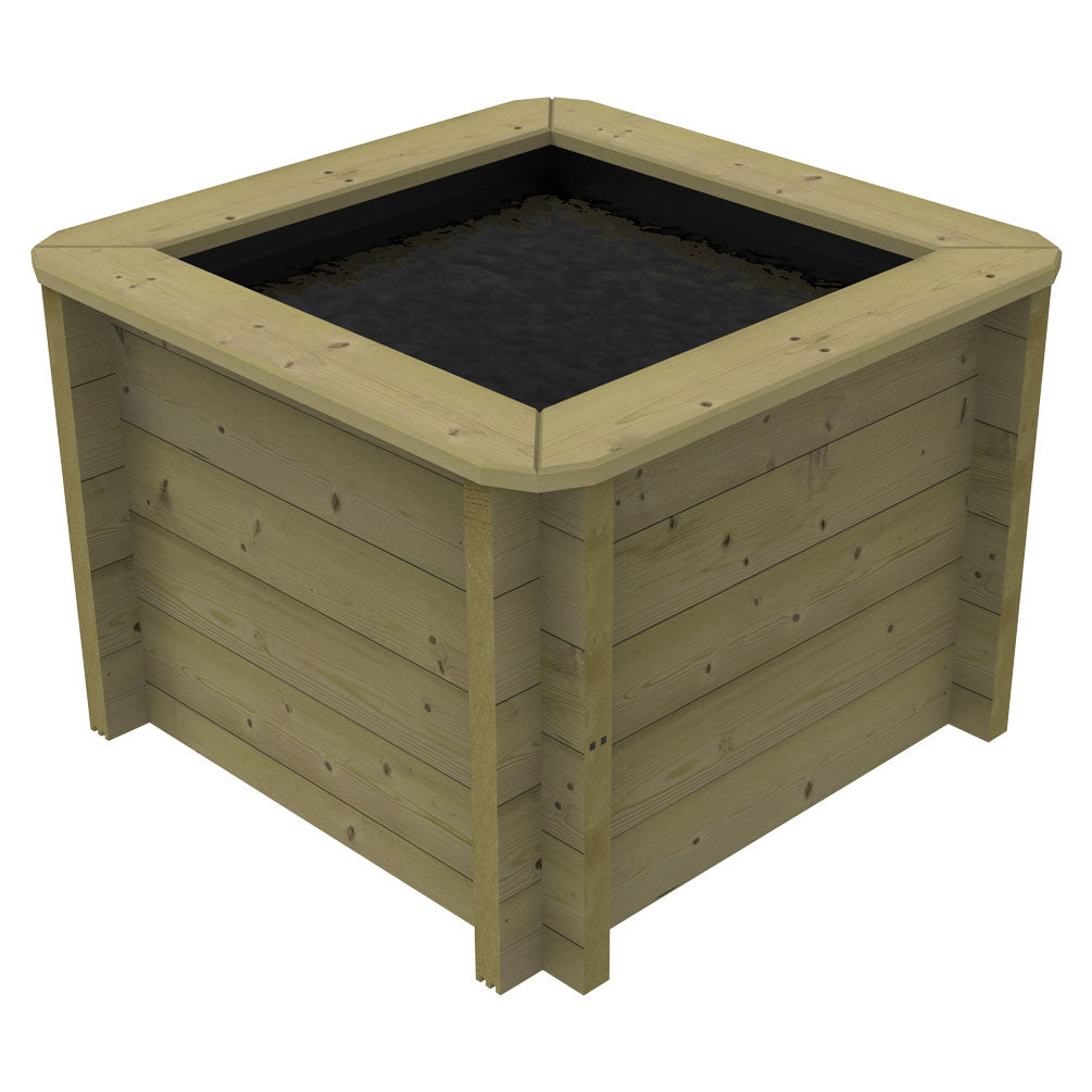 The Garden Timber Company Wooden Fish Ponds 1x1m 697mm Height 354L