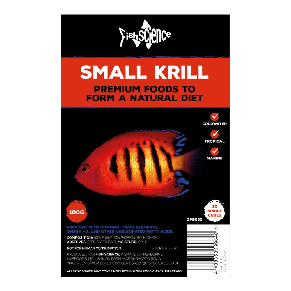 Fish Science Frozen Food Blister Pack Small Krill 100g (case of 10)