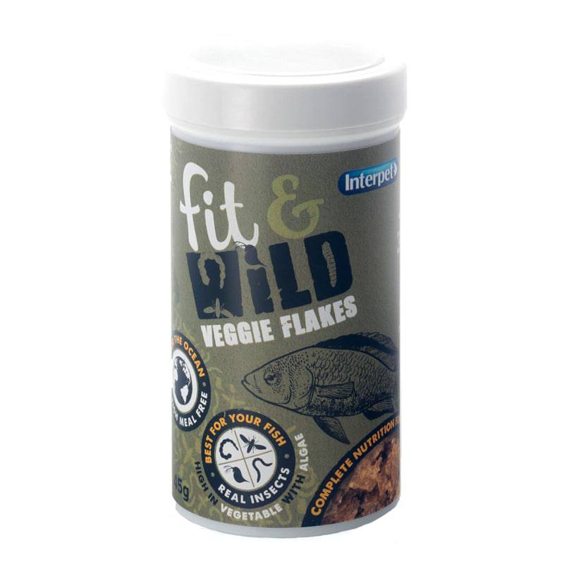 Interpet Fit & Wild Veggie Flake 45g - Real Aquatics