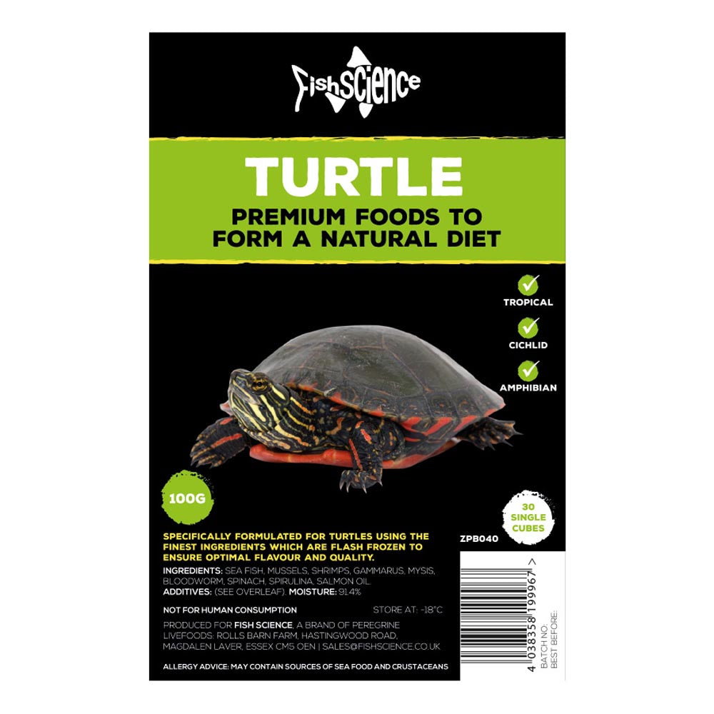 Fish Science Frozen Food Blister Pack Turtle Food 100g (case of 10)