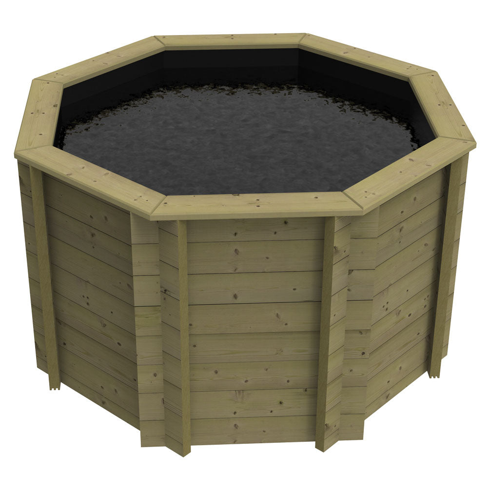 The Garden Timber Company Wooden Fish Ponds 6ft Octagonal 1099mm Height 2150L