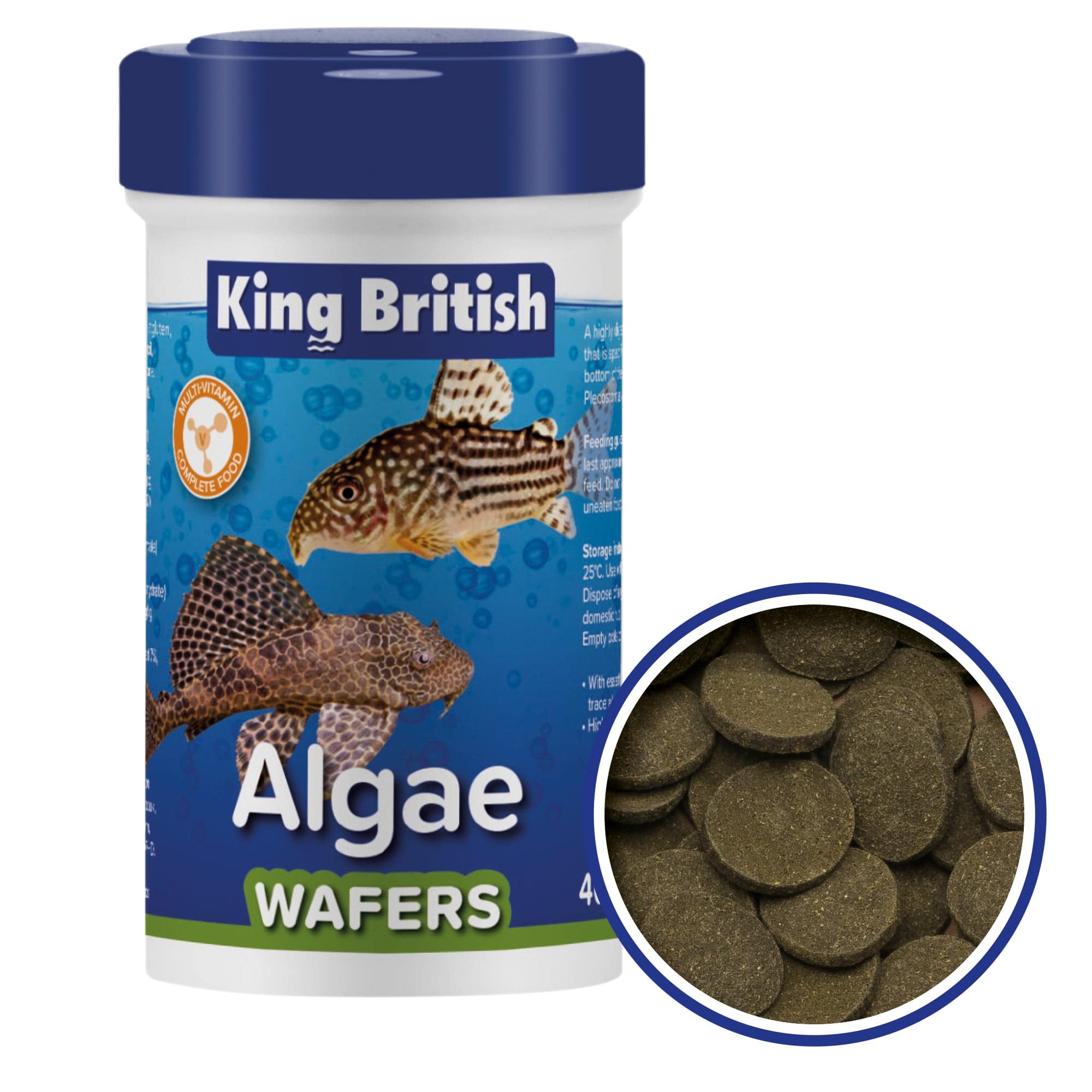 King British Algae Wafer Fish Food 100/200g - Real Aquatics