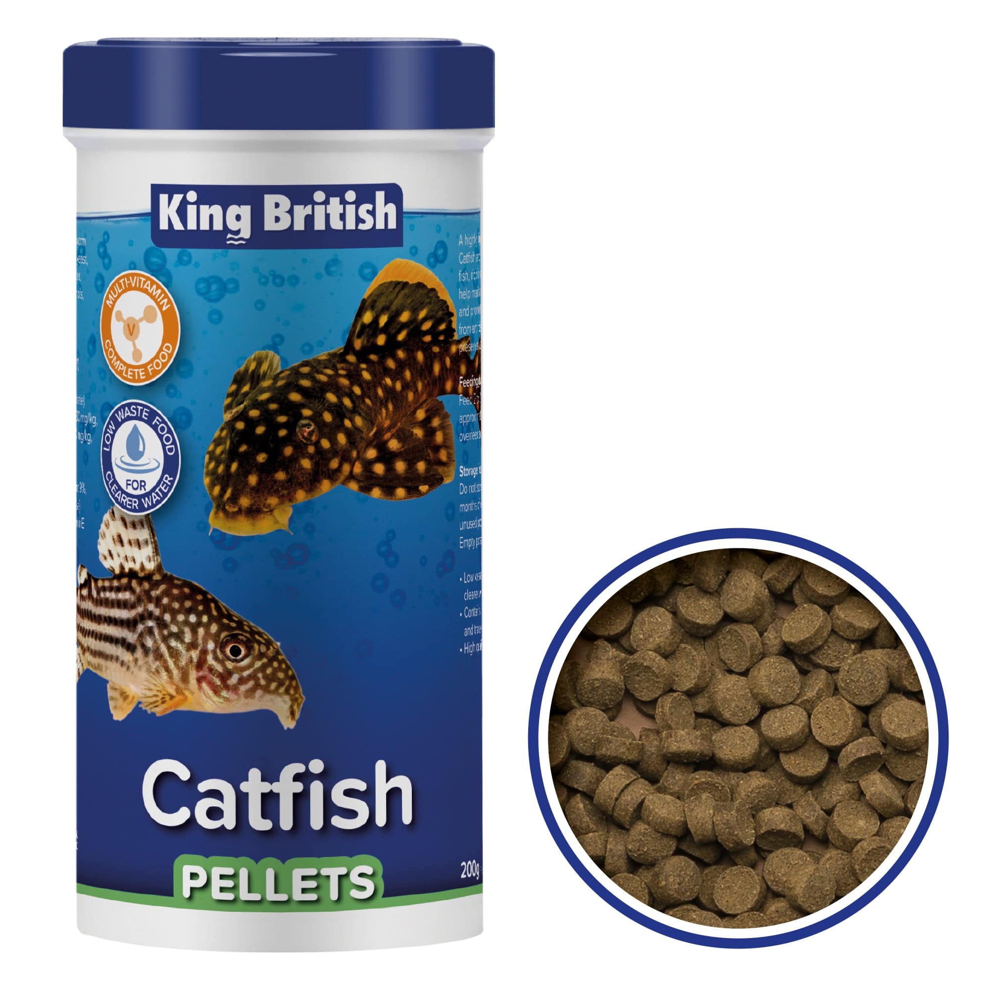 King British Catfish Pellet Fish Food 200/600g - Real Aquatics