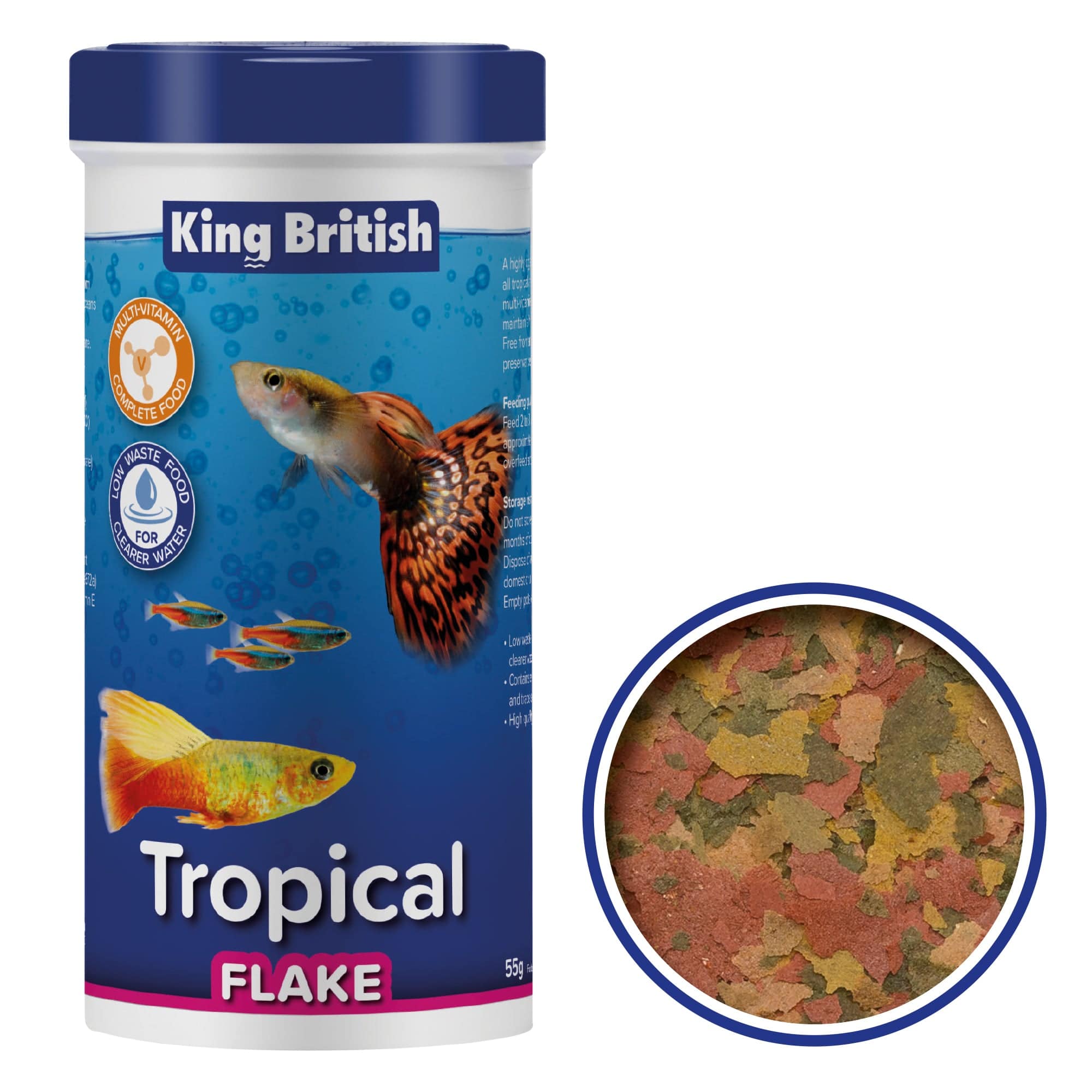 King British Tropical Flake Fish Food 28/55/200g - Real Aquatics