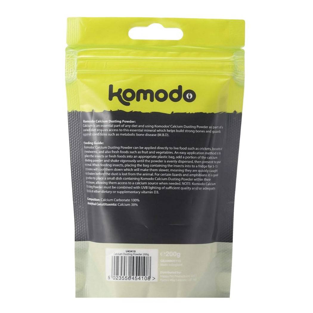 Komodo Calcium Dusting Powder 200g - Real Aquatics