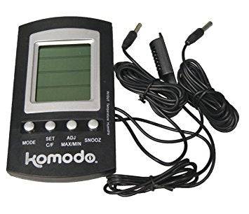 Komodo Thermometer & Hygrometer Dual Gauge Celcius / Farenheit - Real Aquatics