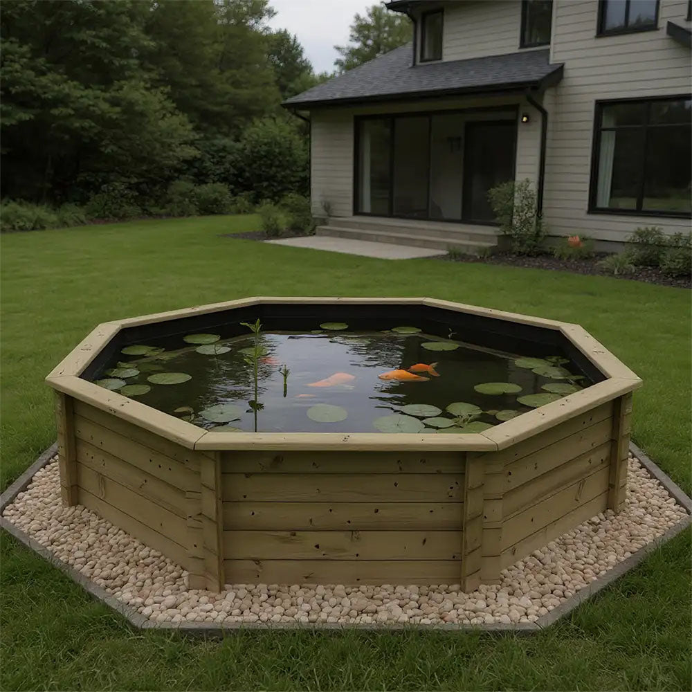 The Garden Timber Company Wooden Fish Ponds 10ft Octagonal 697mm Height 4078L