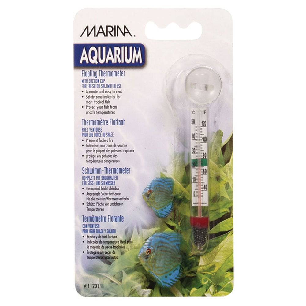 Marina Glass Floating Thermometer (with sucker) - Real Aquatics