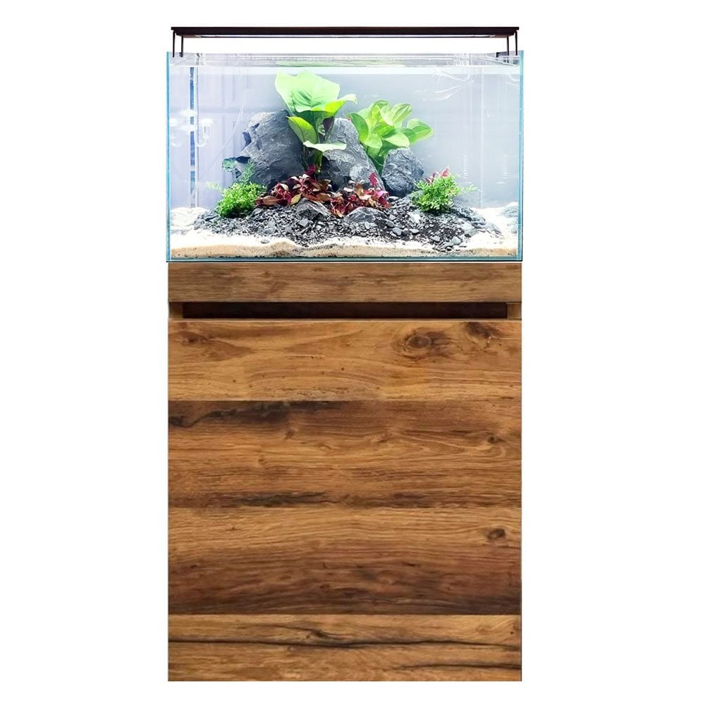 Fluval Visi-White 60 Aquascaping Aquarium & Cabinet Set 78L – Hunton Oak