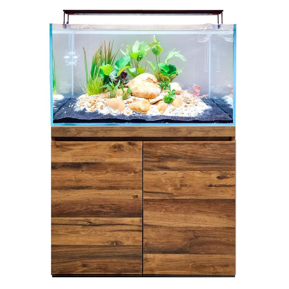 Fluval Visi-White 90 Aquascaping Aquarium & Cabinet Set 202L – Hunton Oak