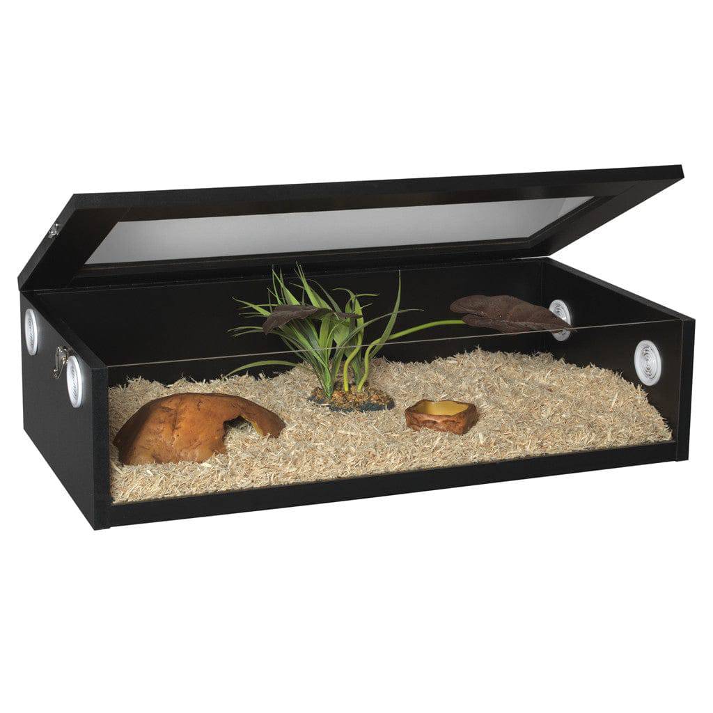 Monkfield Black Terrainium for Snakes & Reptiles 18" - 36" 4 Sizes - Real Aquatics