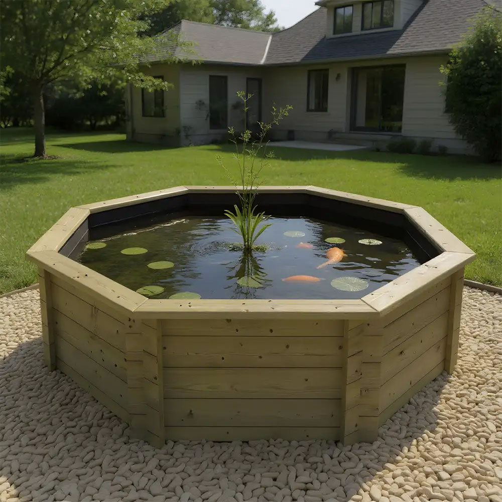 The Garden Timber Company Wooden Fish Ponds 8ft Octagonal 697mm Height 2606L