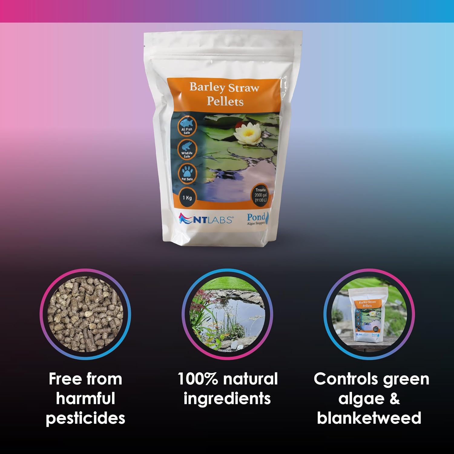 NT Labs Algae Stopperz - Barley Straw Pellets