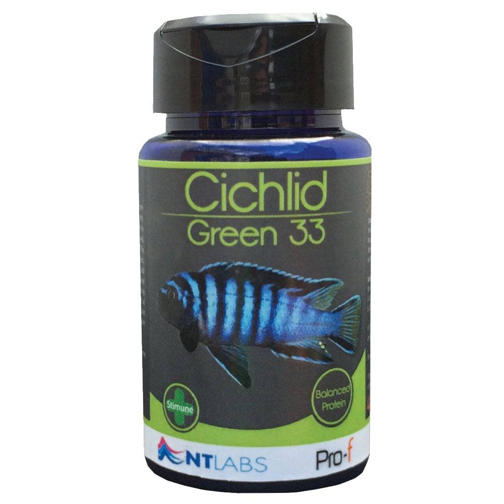 NT Labs Pro-f Cichlid Green 33 Sticks 40g / 100g - Real Aquatics