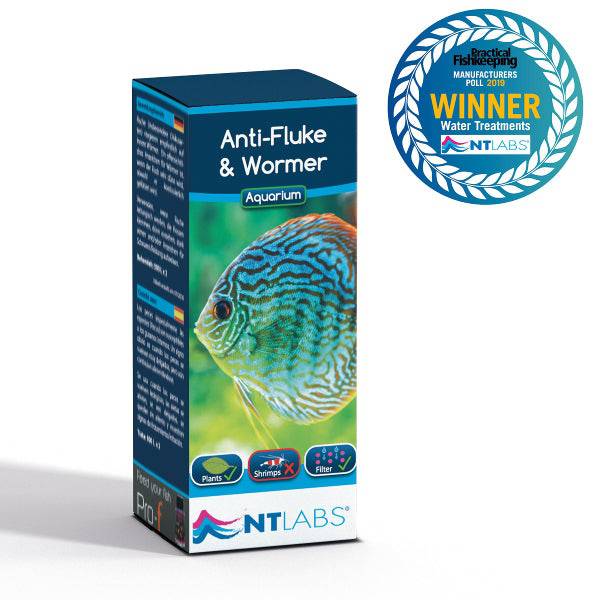 NT Labs Anti-Fluke & Wormer Aquarium Disease Treatment 20ml/200ml - Real Aquatics