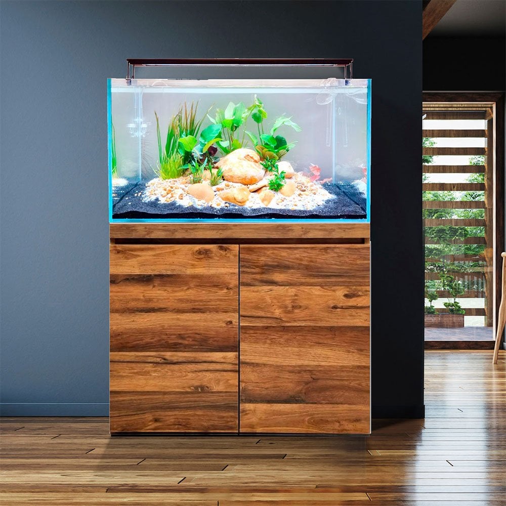 Fluval Visi-White 90 Aquascaping Aquarium & Cabinet Set 202L – Hunton Oak
