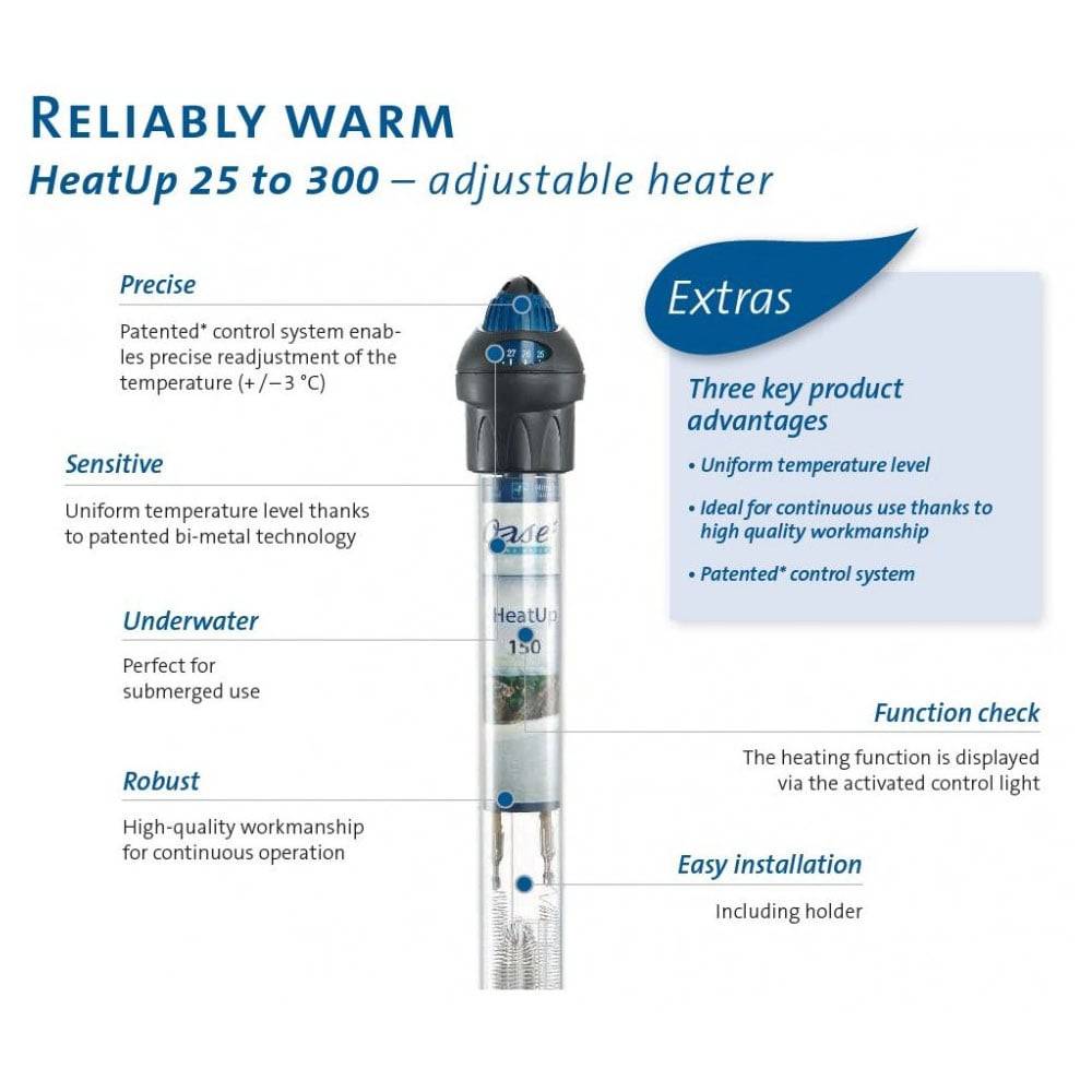 Oase HeatUp Aquarium Fish Tank Heaters 200w - Real Aquatics