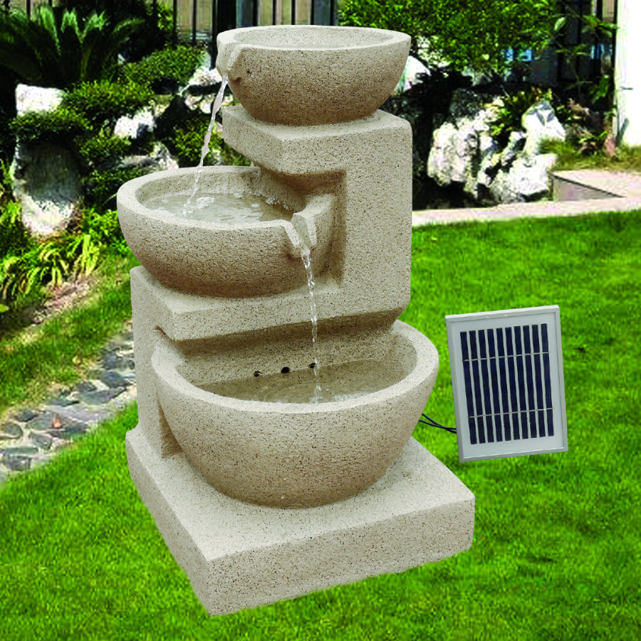 PondXpert Solar Water Feature Triple Tumble with LED's 