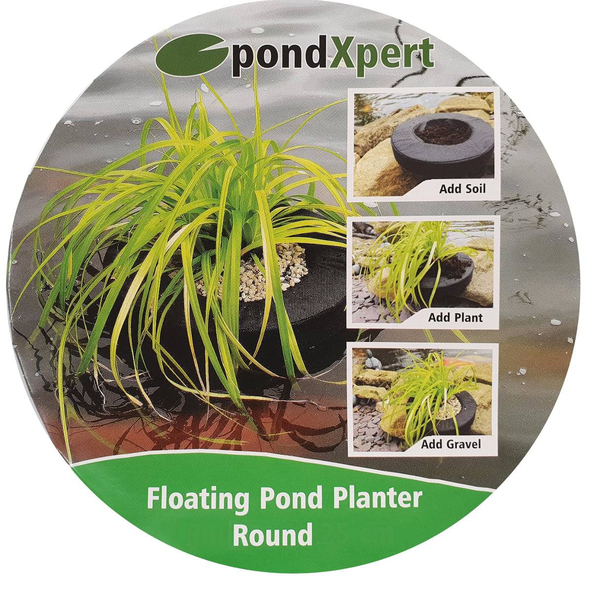 PondXpert Floating Pond Planter Round 25 x 25cm - Real Aquatics