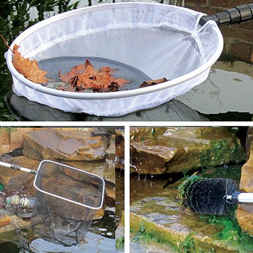 PondXpert Pond Cleaning 4 in 1 Pond Care VARINET Catch Nets & Cleaning Brush - Real Aquatics