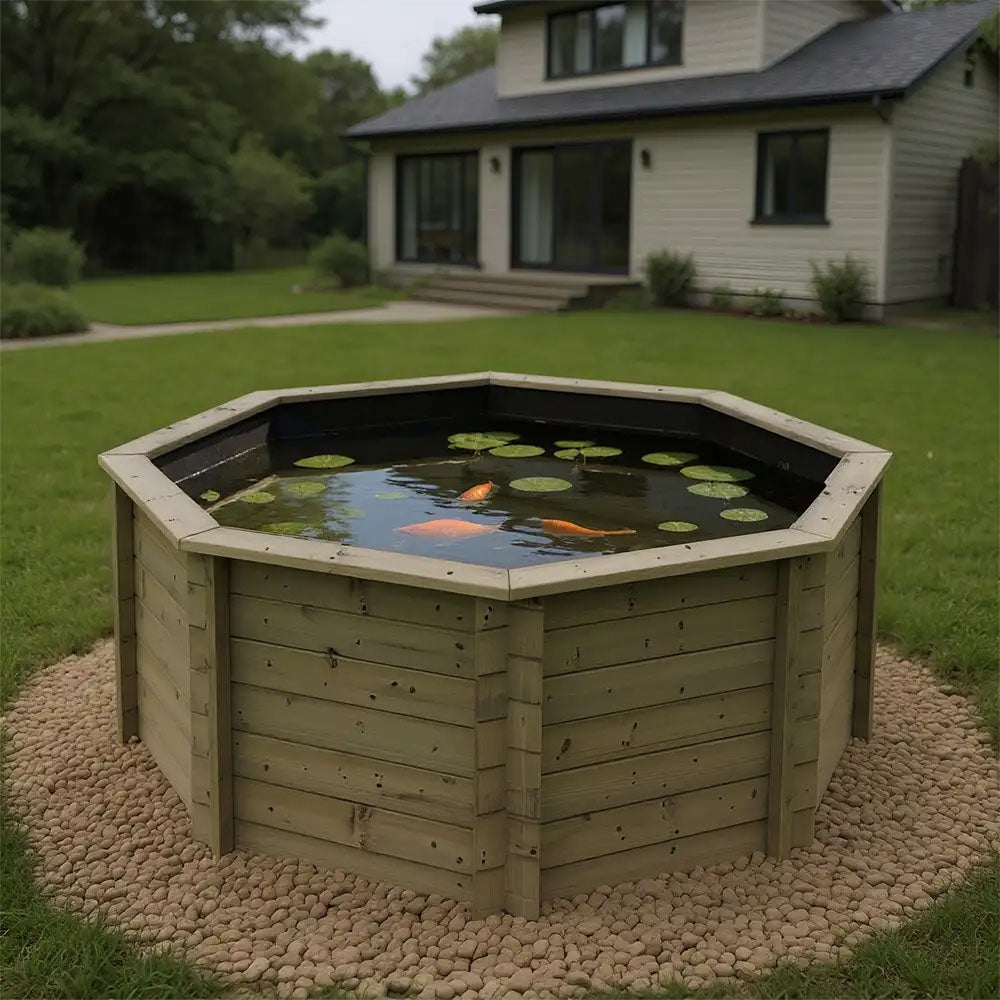 The Garden Timber Company Wooden Fish Ponds 8ft Octagonal 1099mm Height 4297L