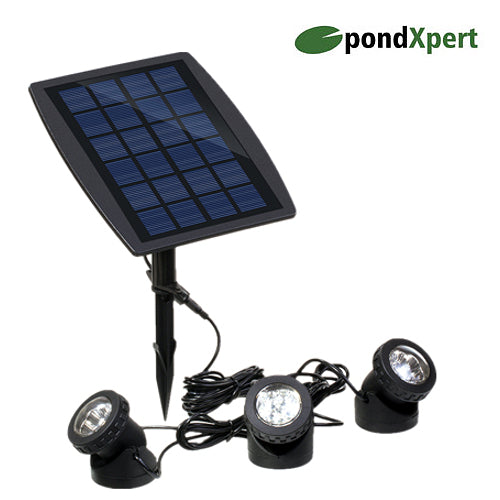 PondXpert Solar Sublight Triple Spotlights Pond & Garden Lighting